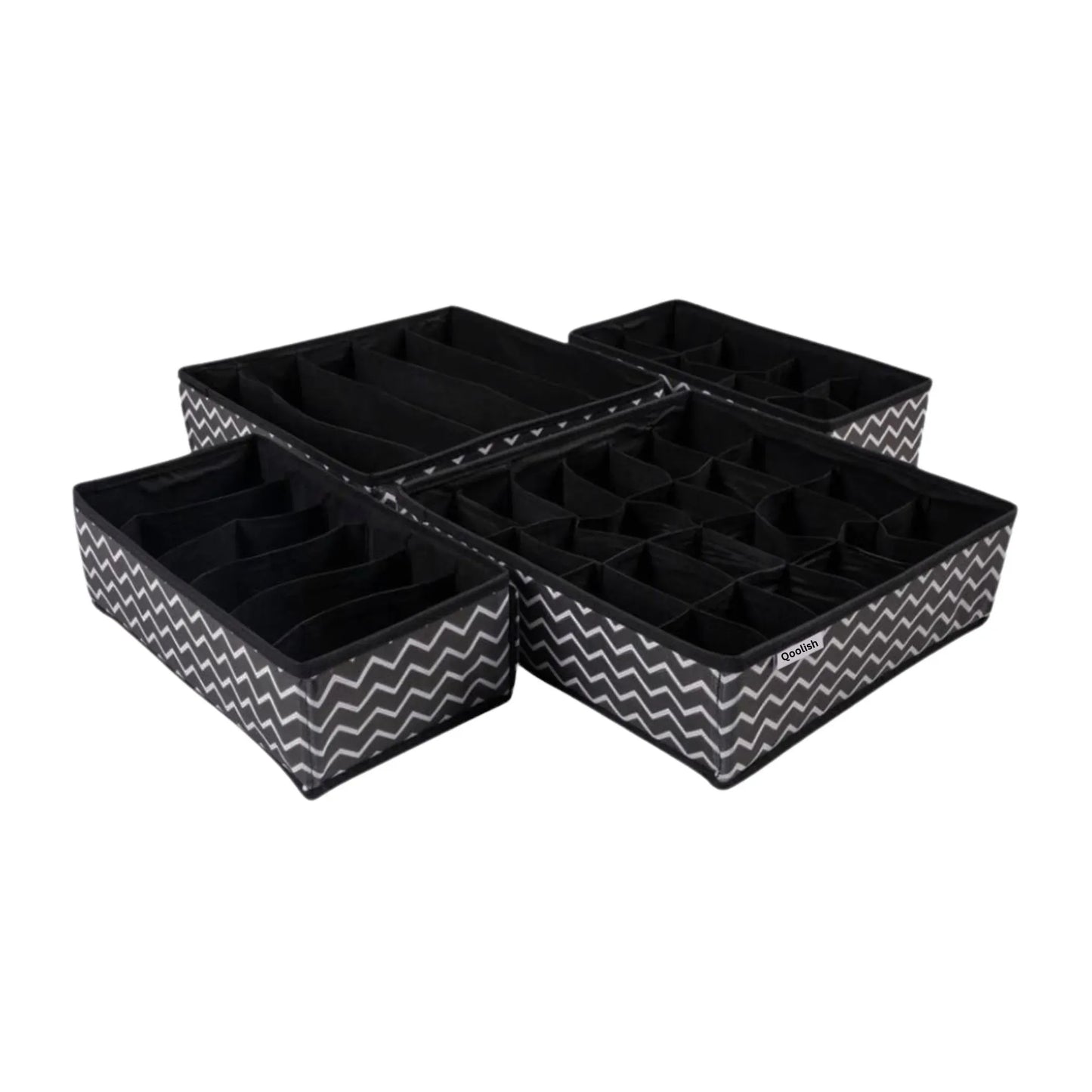 Drawer Organizer Set(Pack of 3) Portable, Adjustable, Expandable, Durable Organizers for Cosmetics, Underwear, Bras, Socks, Ties, Belts, Clothes